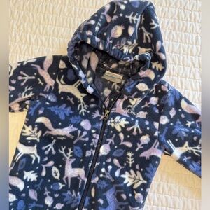 Woodland Animal Fleece Columbia Bunting- 6-12M